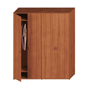 Шкаф офисный комбинированный Престиж, одежда/закрытый, темный орех, 175x46x203, Исп.59 в Артеме