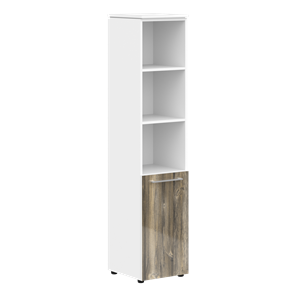 Шкаф высокий MORRIS  Дуб Базель/ Белый MHC 42.5  (429х423х1956) в Уссурийске