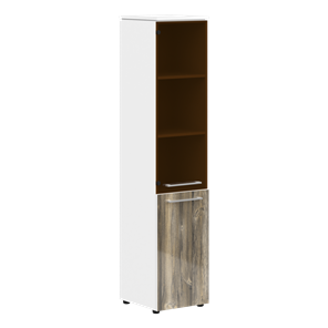 Шкаф высокий MORRIS  Дуб Базель/ Белый MHC  42.2 (429х423х1956) в Уссурийске
