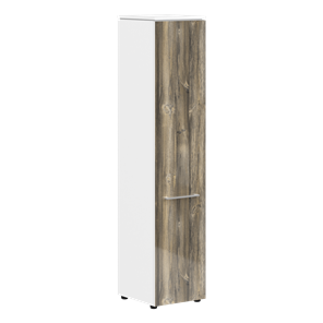 Шкаф колонка с глухой дверью MORRIS  Дуб Базель/Белый MHC 42.1 (429х423х1956) в Артеме