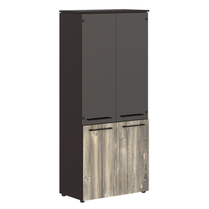 Шкаф высокий MORRIS  Дуб Базель/Венге Магия MHC 85.2 (854х423х1956) во Владивостоке - изображение