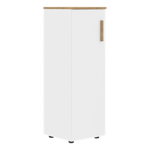 Шкаф колонна средний с левой дверью FORTA Белый-Дуб Гамильтон  FMC 40.1 (L) (399х404х801) в Уссурийске - предосмотр