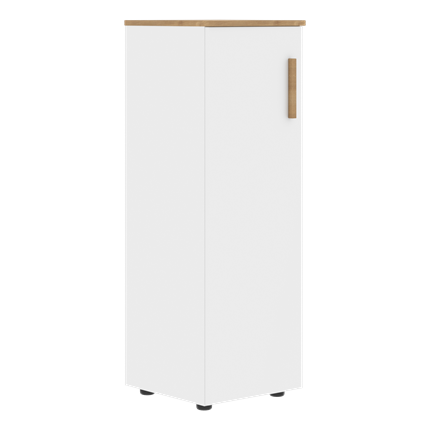 Шкаф колонна средний с левой дверью FORTA Белый-Дуб Гамильтон  FMC 40.1 (L) (399х404х801) в Уссурийске - изображение