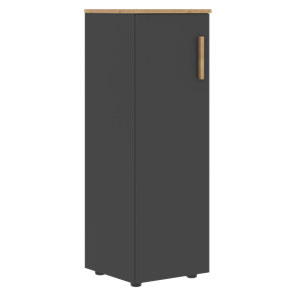 Средний шкаф колонна с глухой дверью левой FORTA Графит-Дуб Гамильтон   FMC 40.1 (L) (399х404х801) в Находке