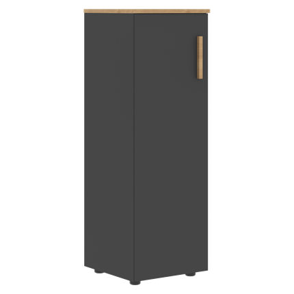 Средний шкаф колонна с глухой дверью левой FORTA Графит-Дуб Гамильтон   FMC 40.1 (L) (399х404х801) во Владивостоке - изображение