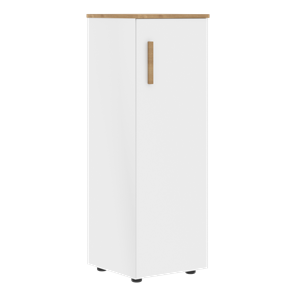 Средний шкаф колонна с глухой дверью правой FORTA Белый-Дуб Гамильтон  FMC 40.1 (R) (399х404х801) в Уссурийске