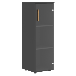 Средний шкаф колонна со стеклянной дверью правой FORTA Черный ГрафитFMC 40.2 (R) (399х404х801) в Находке