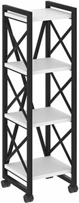 Стеллаж Loft VR.L-MST.K-4.4, Белый/Черный металл в Находке