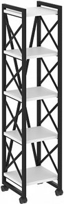 Стеллаж подкатной Loft VR.L-MST.K-5.4, Белый/Черный металл в Артеме