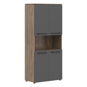 Шкаф с глухими дверьми MORRIS TREND Антрацит/Кария Пальмира MHC 85.4 (854х423х1956) в Уссурийске