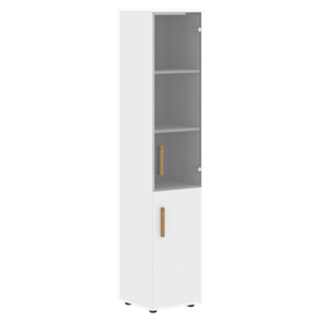 Высокий шкаф с  дверью колонна FORTA Белый FHC 40.2 (L/R) (399х404х1965) в Уссурийске