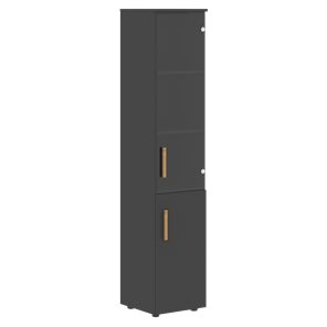 Шкаф колонна высокий с глухой дверью FORTA Черный Графит  FHC 40.2 (L/R) (399х404х1965) в Артеме
