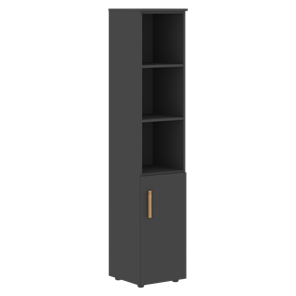 Шкаф колонна высокий с глухой малой дверью правой FORTA Черный Графит  FHC 40.5 (R) (399х404х1965) в Уссурийске