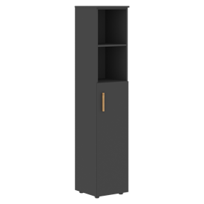 Шкаф колонна высокий с глухой средней дверью правой FORTA Черный Графит  FHC 40.6 (R) (399х404х1965) в Уссурийске