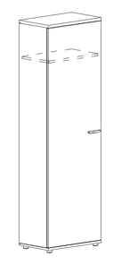 Шкаф для одежды узкий Albero (60х36,4х193) в Артеме