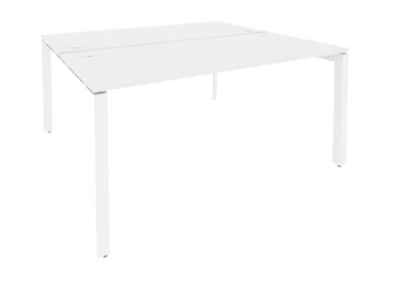 Офисный стол на металлокаркасе O.MP-D.RS-2.4.8 Белый/Белый бриллиант в Артеме