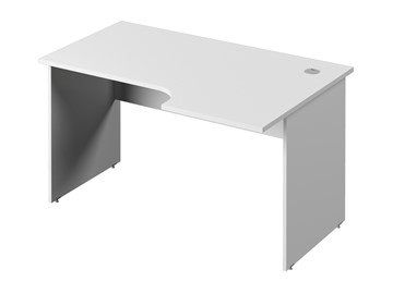 Эргономичный стол С-34 правый, цвет Белый в Уссурийске