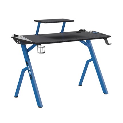 Геймерский стол SKILL CTG-001, (1200х600х750), Черный/ Синий во Владивостоке - изображение