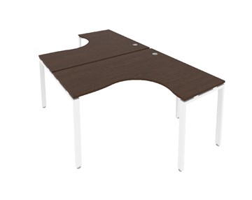 Офисный стол на металлокаркасе Metal System БП.РАС-СА-2.4 Венге/Белый в Находке