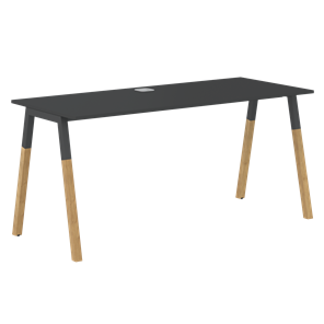 Письменный стол FORTA Черный Графит-Черный Графит-Бук FST 1367 (1380х670х733) в Уссурийске