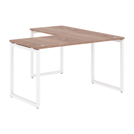 Письменный стол угловой левый XTEN-Q Дуб-сонома- белый XQCT 1415 (L) (1400х1500х750) в Уссурийске - изображение