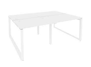 Офисный стол на металлокаркасе O.MO-D.RS-4.1.7, Белый/Белый бриллиант в Находке