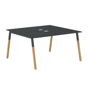 Переговорный стол FORTA Черный Графит-Черный Графит-Бук  FWST 1313 (1380x1346x733) в Уссурийске