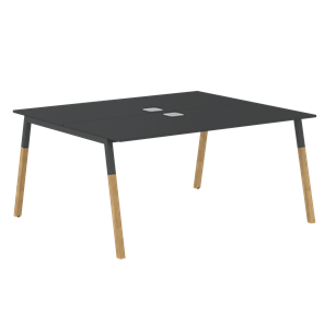 Переговорный стол FORTA Черный Графит-Черный Графит-Бук FWST 1513 (1580x1346x733) в Артеме