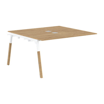 Переговорный стол FORTA Дуб Гамильтон-Белый-Букк FIWST 1313 (1380х1346х733) в Уссурийске - изображение