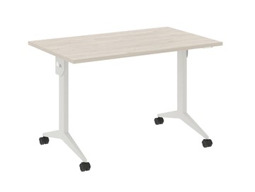 Мобильный стол X.M-3.7, Металл белый/Денвер светлый в Артеме