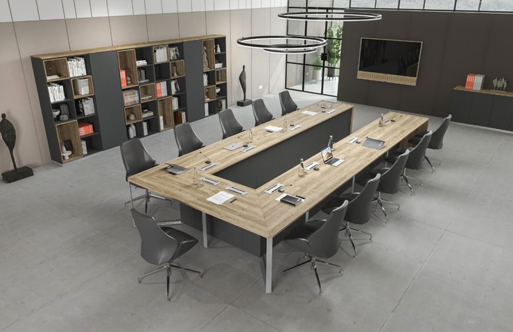 Составной стол для переговоров Speech Cube (262.5x240x75.6) СП 123 ДС БП ХР в Артеме - изображение 9