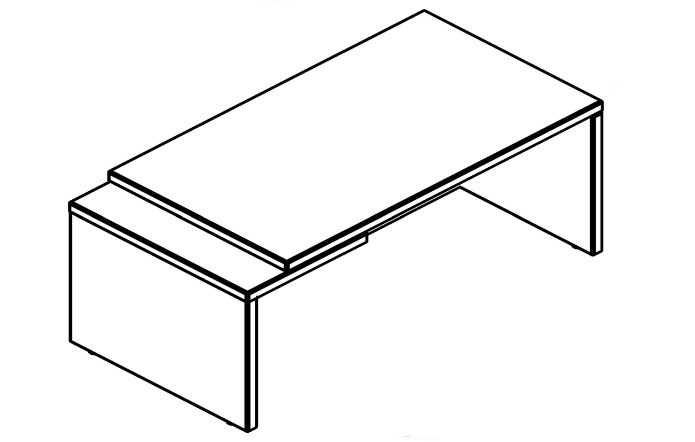 Рабочий стол для директора Torr Z, TCT 189L, левый (1800x900x750), дуб девон в Уссурийске - изображение 1