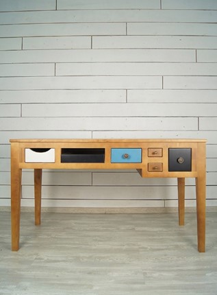 Письменный стол Aquarelle Birch с 6 ящиками (RE-12ETG/4) в Уссурийске - изображение