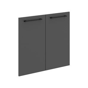 Дверь для шкафчика низкая MORRIS TREND Антрацит/Кария Пальмира MLD 42-2 (844х765х18) в Находке