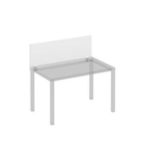Экран для стола 120 на белом металлокаркасе фронтальный Комфорт КФ, белый премиум (120x45x1.8) К.Б 841 в Находке