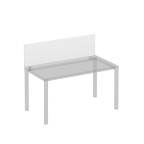 Экран для стола 140 на белом металлокаркасе Комфорт КФ, белый премиум (140x45x1.8) К.Б 842 в Находке