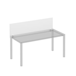 Экран для стола 160 на белом каркасе с кронштейнами Комфорт КФ, белый премиум (160x45x1.8) К.Б 843 во Владивостоке