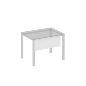 Экран стола защитный (ДСП) с кронштейнами для стола 100 на белом металлокаркасе Комфорт КФ, белый премиум (85x3.2x1.8) К.Б1 810 в Уссурийске