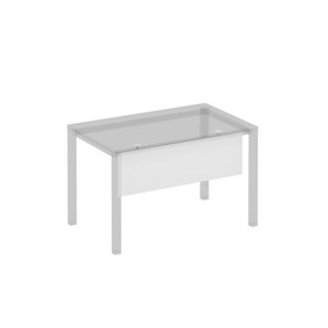 Экран стола защитный (ДСП) с кронштейнами для стола 120 на белом металлокаркасе Комфорт КФ, белый премиум (120x3.2x1.8) К.Б1 812 в Артеме