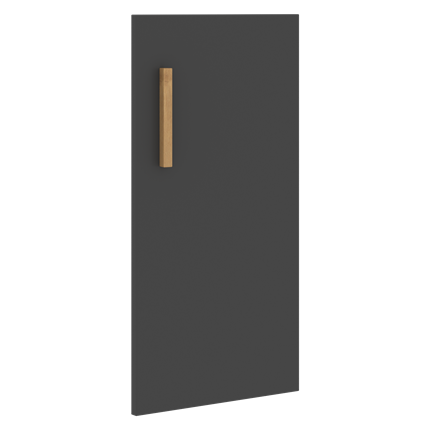 Низкая дверь для шкафа правая FORTA Черный Графит FLD 40-1(R) (396х18х766) во Владивостоке - изображение