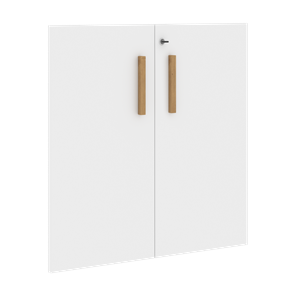 Низкие двери для шкафов с замком FORTA Белый FLD 40-2(Z) (794х18х766) в Находке