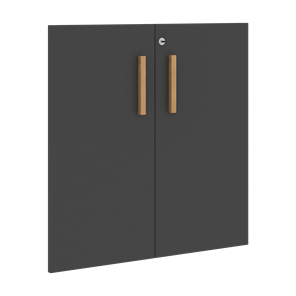 Двери для шкафов низкие с замком FORTA Черный ГрафитFLD 40-2(Z) (794х18х766) в Уссурийске