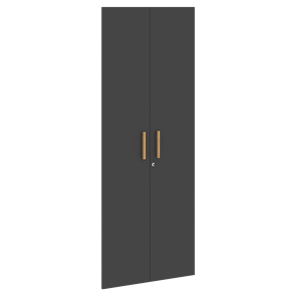 Двери для шкафов высокие с замком FORTA Черный Графит FHD 40-2(Z)  (794х18х1932) в Уссурийске