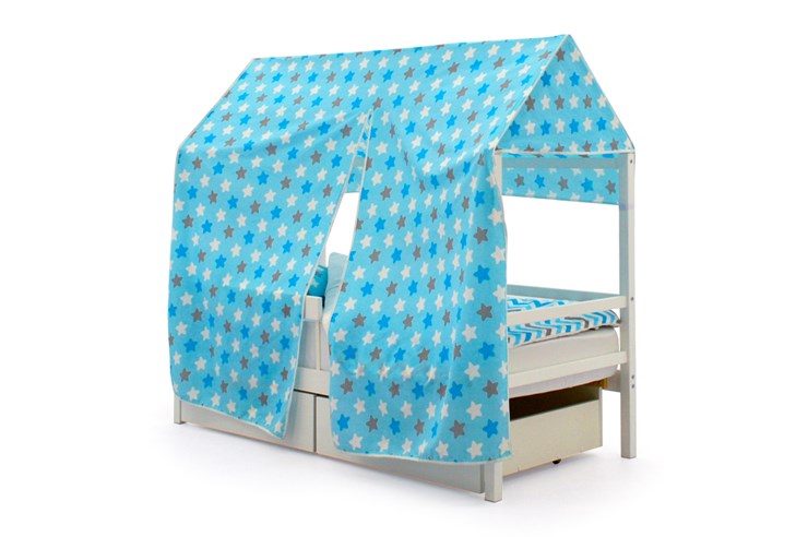 Крыша текстильная для кровати-домика Svogen (звезды, голубой) во Владивостоке - изображение 1