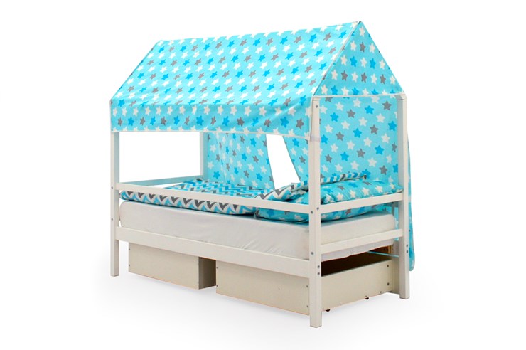 Крыша текстильная для кровати-домика Svogen (звезды, голубой) во Владивостоке - изображение 2