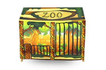 Игровая накидка для кровати-домика Svogen «Зоопарк» во Владивостоке - предосмотр
