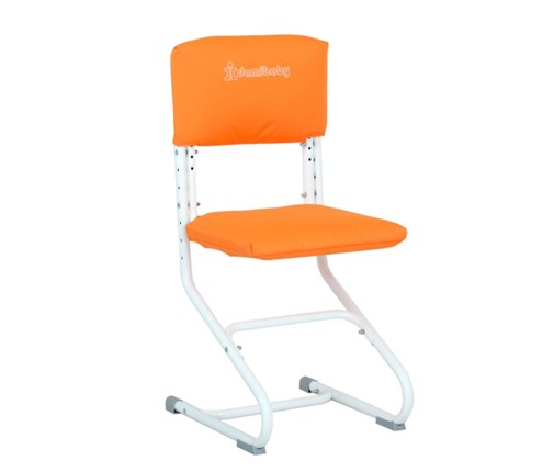 Набор чехлов на спинку и сиденье стула СУТ.01.040-01 Оранжевый, Замша в Артеме - изображение