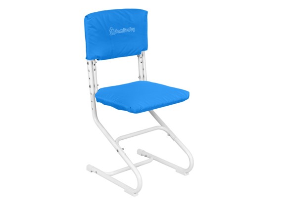 Комплект чехлов на спинку и сиденье стула СУТ.01.040-01 Синий, Замша в Находке - изображение