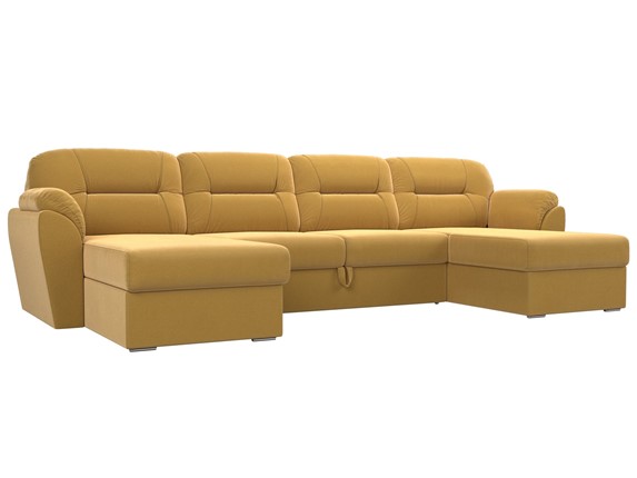 П-образный диван Бостон, Желтый (микровельвет) в Артеме - изображение