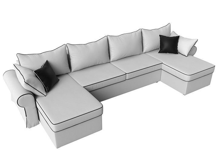 П-образный диван Элис, Белый (экокожа) в Находке - изображение 6